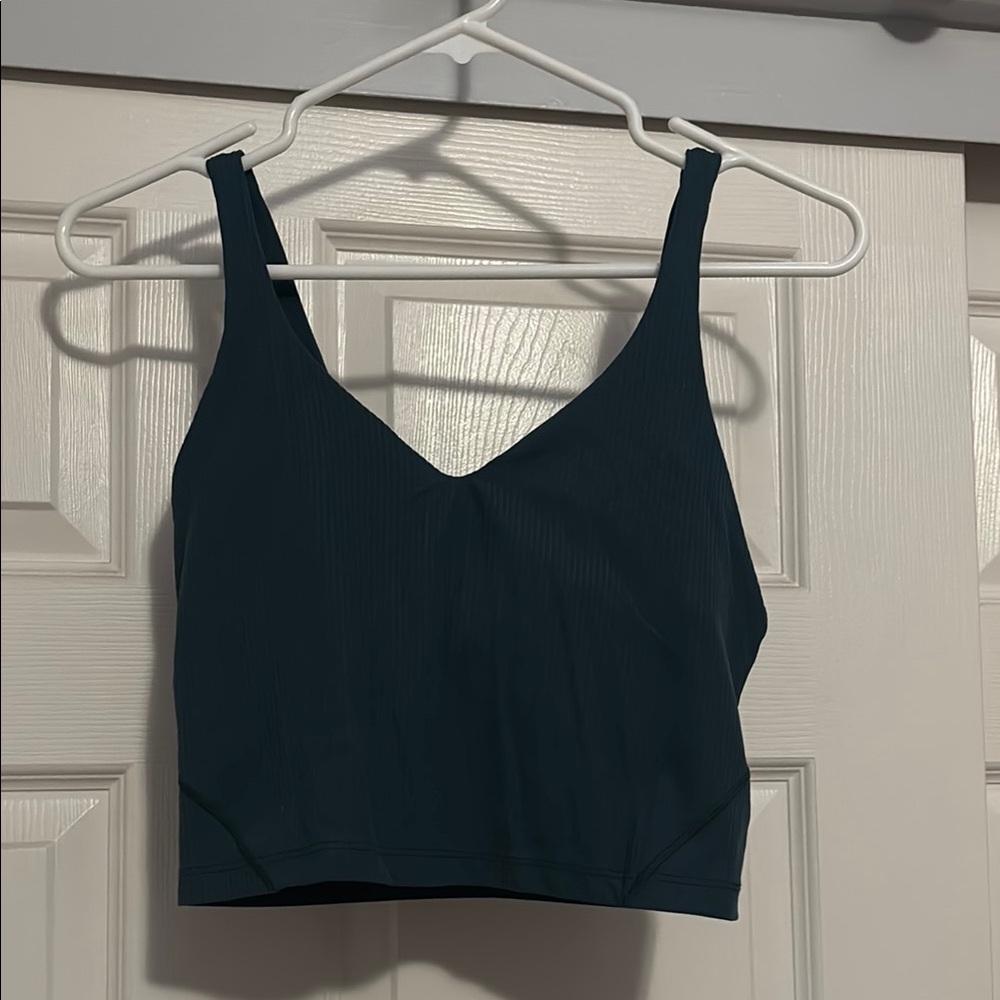 Lululemon dark teal ribbed align tank size